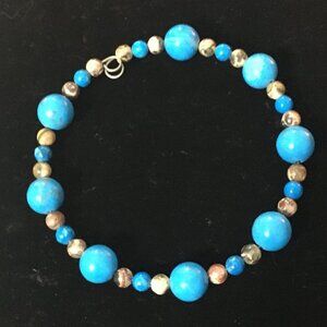 Blue Howlite & Leopardskin Jasper